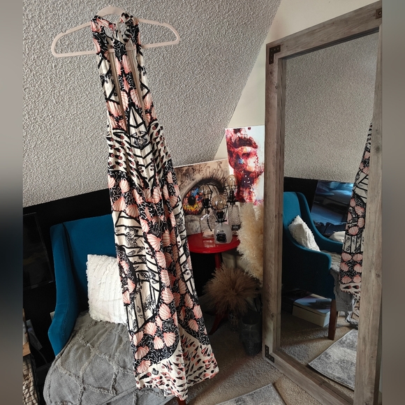 Free People 🤍 Zandra Rhodes Collab Jumpsuit XS (S/M) - Picture 10 of 16